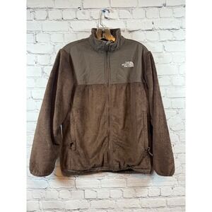 The North Face Denali Fleece Jacket Full Zip Brown Outdoors Girls‎ XL/TG